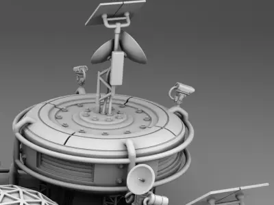 Martian Space base 3D print model