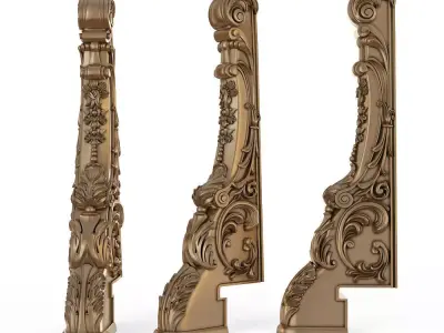 stair column for cnc 3D model