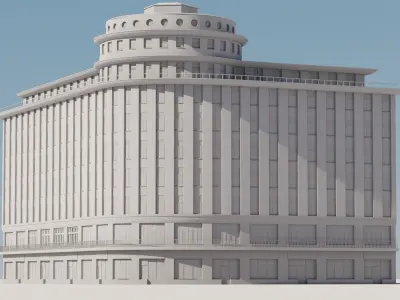 Eastern European Building 002 Low-poly 3D model