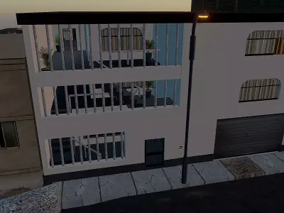 Popular Streets PS1 Environment Free low-poly 3D model