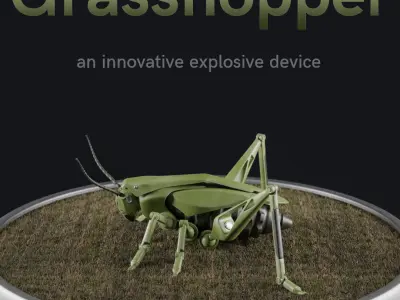 Grasshopper - an innovative explosive device Low-poly 3D model