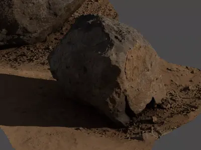 Rock07 two rocks 3D model