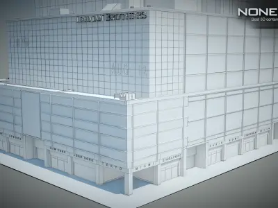 NYC Building Lehman Brothers Low-poly 3D model