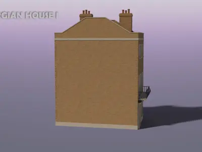 Georgian House I Low-poly 3D model