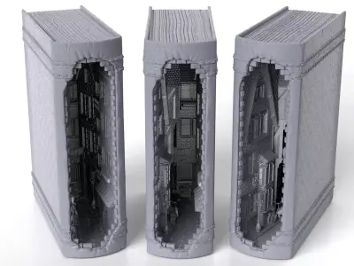 Book Nook - Street in the Book  3D print model