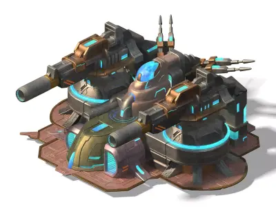 Spaceship - guardian turret 02 3D model