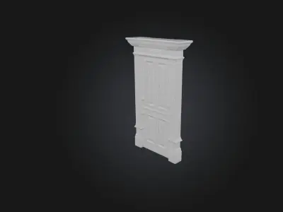 Realistic Wooden Door Frame Low-poly 3D model