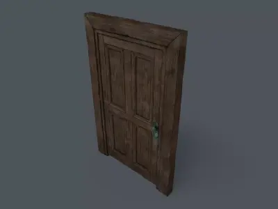Old Door Low-poly 3D model