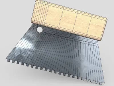 CC0 - Toothed Spatula Free low-poly 3D model