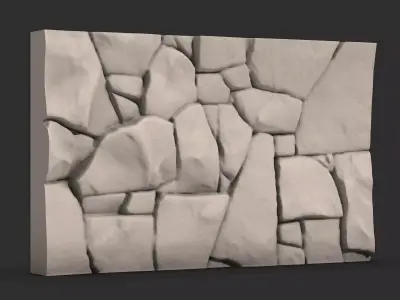 Fortress Stone Wall Section 3D print model purchase