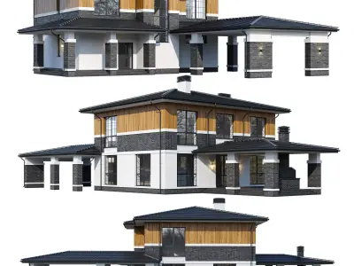 Modern house v105 3D model