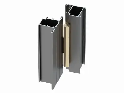 Aluminium Door Hinge 3D model