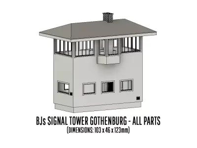 BUILD-0035 Bergslagens Railroads Signal tower Gothenburg 3D print model