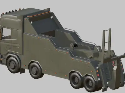 Military Recovery Vehicle Low-poly 3D model