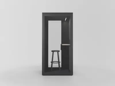 Talky S Phone Booth with Small Table 3D model
