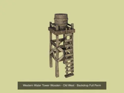 10 Wild West Building Collection - Western Backdrop Full Perm 3D Model Pack