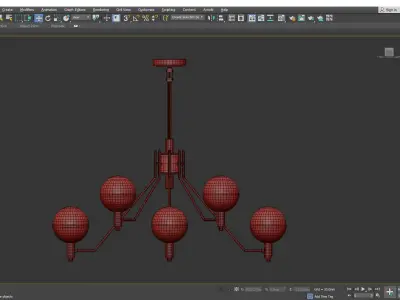 TUM chandelier  Low-poly 3D model