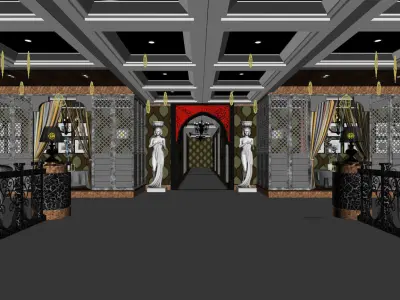 Business Restaurant - Coffee - Banquet  222 3D model