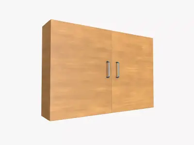 Mobile storage cabinet Low-poly 3D model