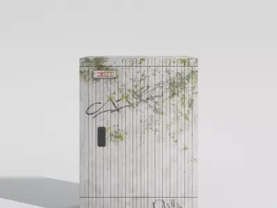 Realistic European Electrical Box Small Low-poly 3D model