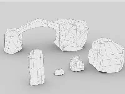 Rocks Low-poly 3D model buy
