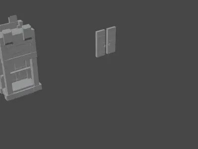 Gates set of towers 3D model
