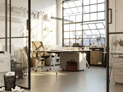 ARCHITECTURE OFFICE HAMBURG HAFEN CITY - Interior scene 3D model
