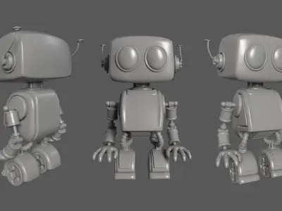 Robot PBR Game-Ready Low-poly 3D model