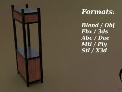 Trade stand 03 R Low-poly 3D model