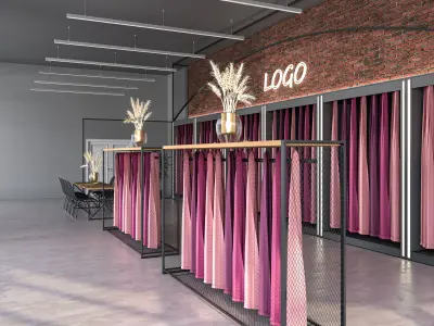 Textile Showroom Design 3D model