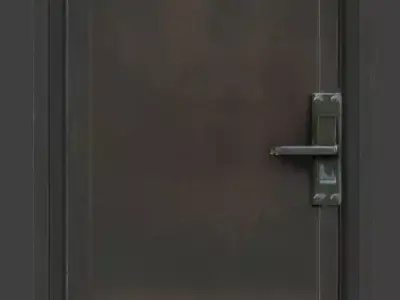 Reinforced Industrial Containment Door 3D Model Low-poly 3D model