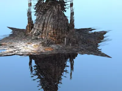 Sci fi Locust Horde mothership 3D model