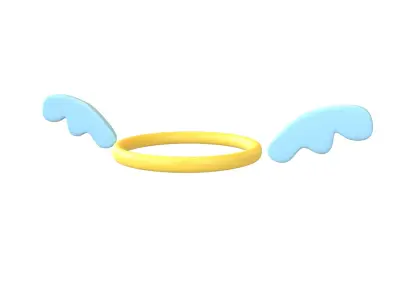 Angel Halo v2 001 Low-poly 3D model