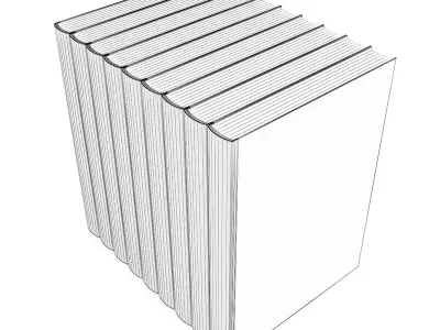 Books Set book stacks 3D model