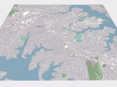 Cityscape Annapolis United Maryland States 3D model