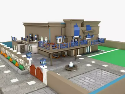 Modern 3d exterior house model 3D model