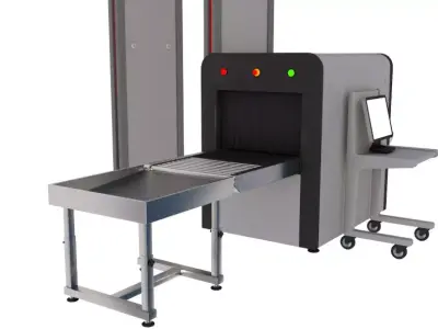 Airport Collection X-Ray Machine With Metal Detector 3D model