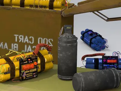 Industrial explosive wind 3D model