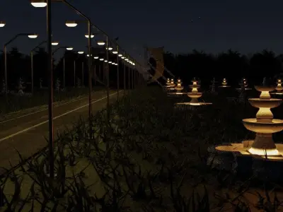Walk Path Landscape 3D model