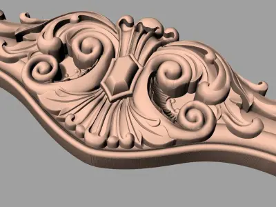 Door flower relief model STL format for CNC carving E465 3D model