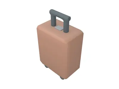 Suitcase Icon v1 003 Low-poly 3D model