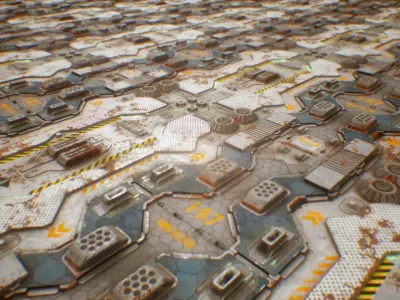 PBR Sci-Fi Industrial Texture 37 Low-poly 3D model