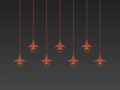 Loft Cone Pendant Line 7 3D model