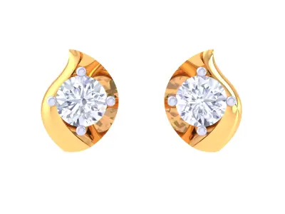 Solitaire Super Light Weight Stud Earring 3D print model