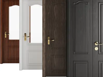 Set Classic Door 01 3D model