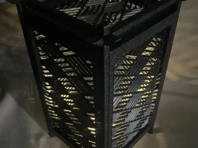 Kumiko Japanese Shoji Lantern - Hishisannoji-Kuzushi 3D print model