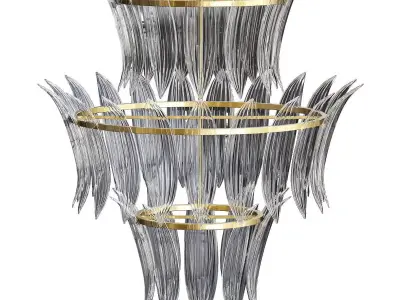 Cascading Chandeliers Noir 3D model