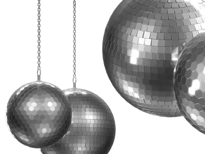 Disco Mirror Balls 3D model