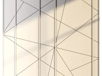 Wall panel 0292-shpon 3D model