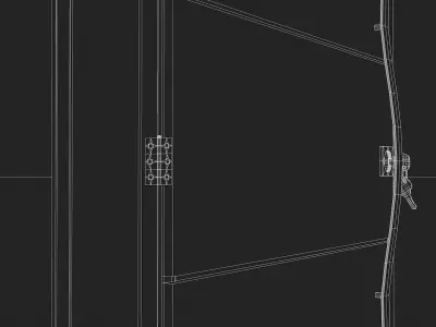 Living Room Door Complete 3D model